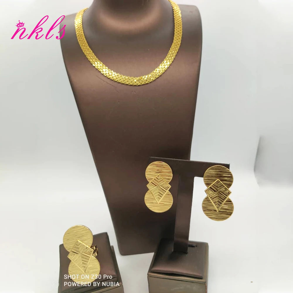 Ethiopian Gold Chain Jewelry Set