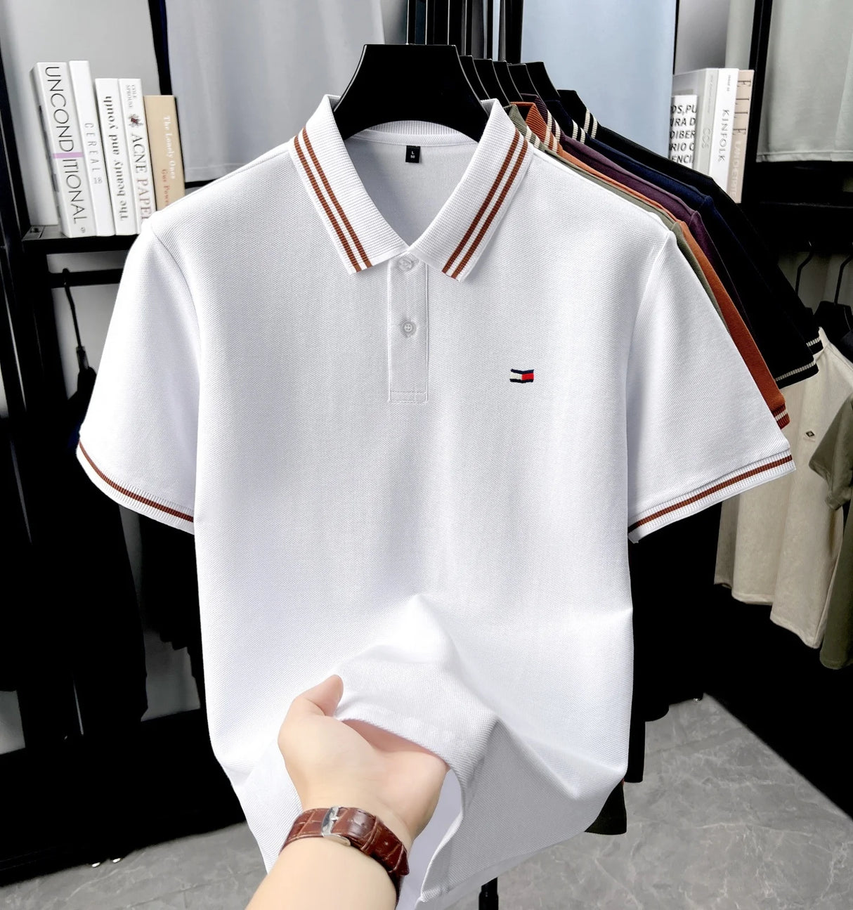 Men Luxury Embroidered Polo T-Shirt