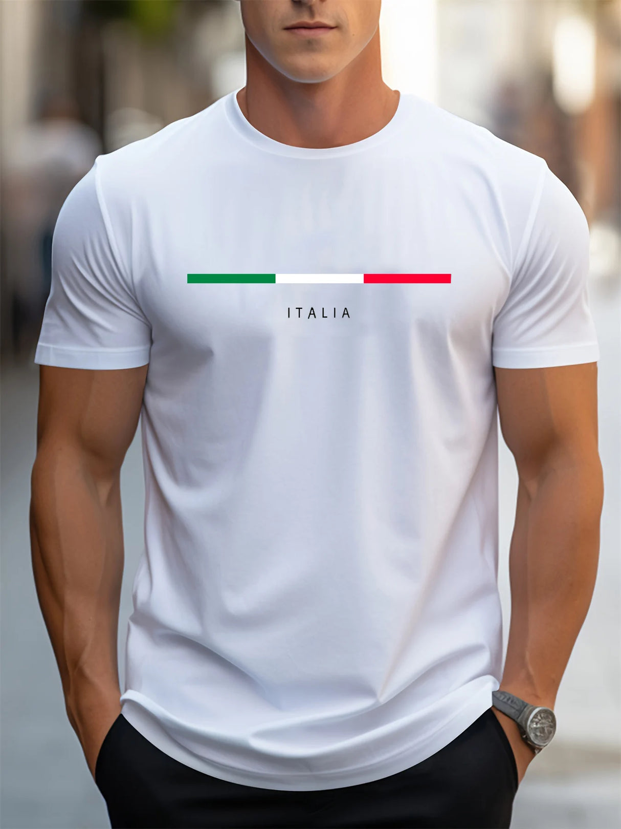 Men Italia Print Tee