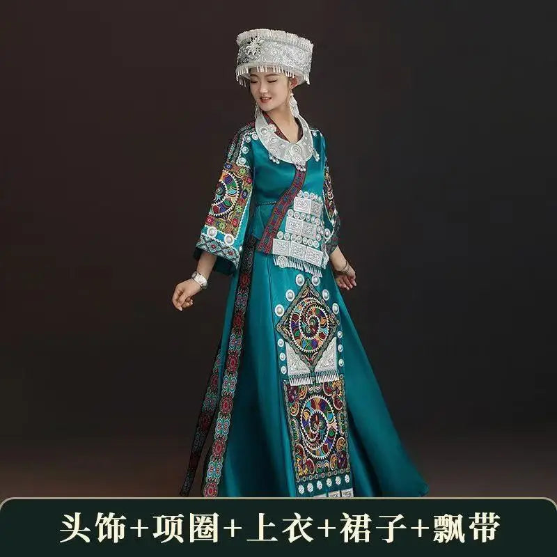 Miao Embroidery Suit for women, featuring intricate designs and traditional style, perfect for festivals and cultural events.