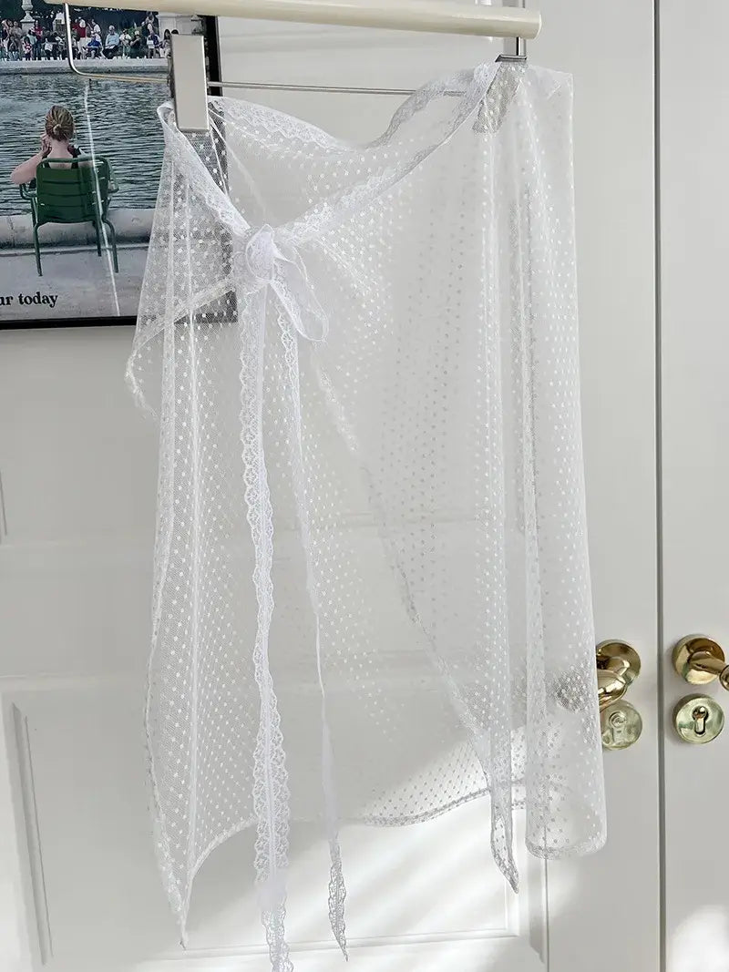 Women Vintage Lace Tulle Bandage Skirt