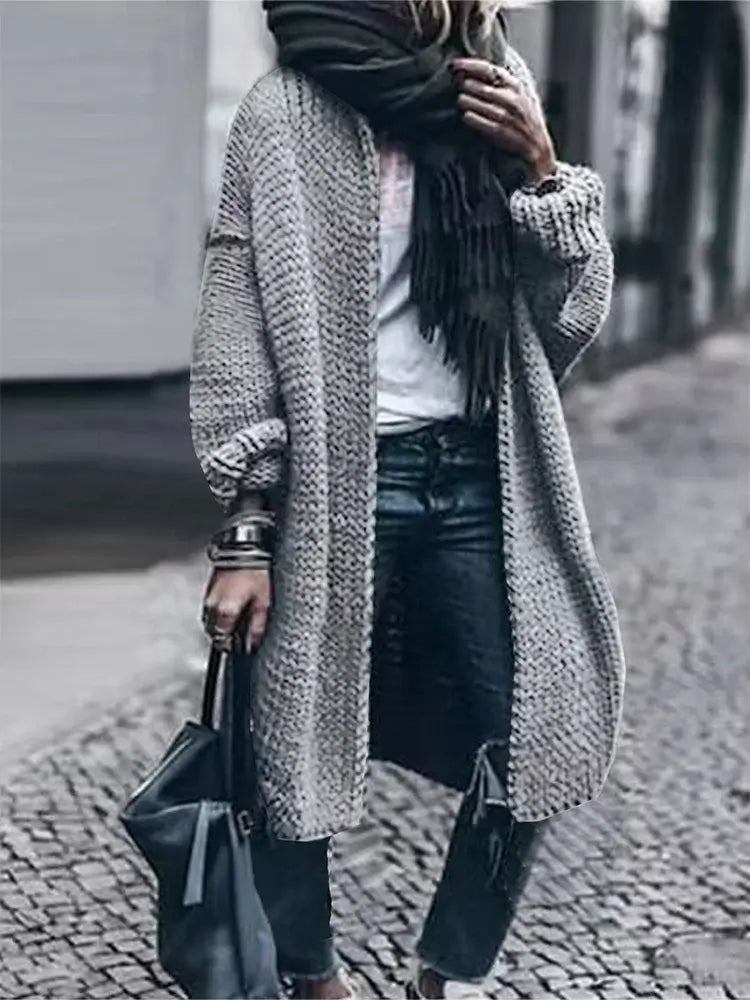 Women Plus Size Long Knit Sweater