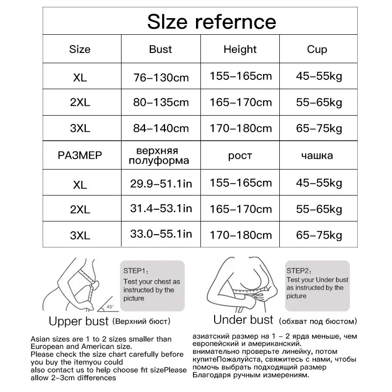 Size chart for HeatHold™ Thermal Slim Inner Vest, including bust, height, and cup measurements for women.