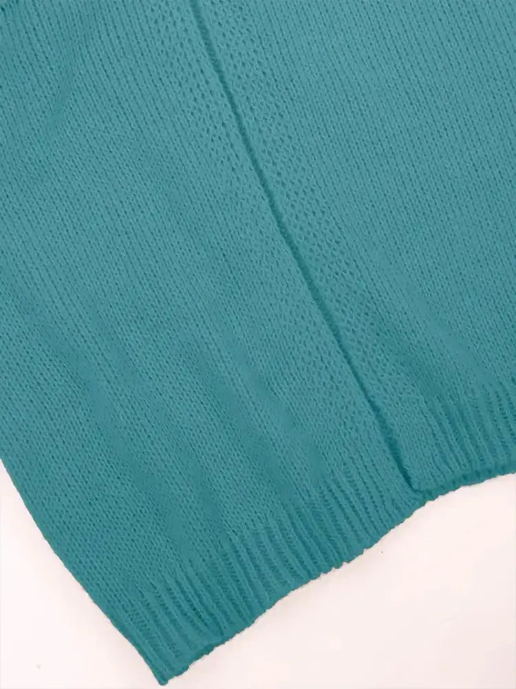 Women Plus Size Patchwork Knit Cardigan