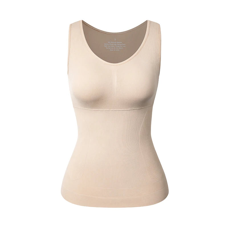 Tummy Control Built‑in Bra Cami Shaper