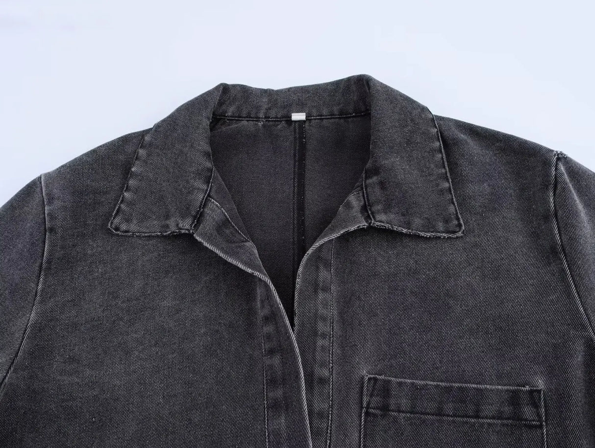 Denim Top & Pant Set for Women