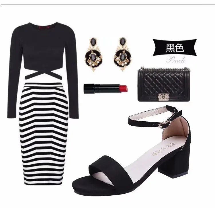 Elegant Low Block Heel Sandals – 2025