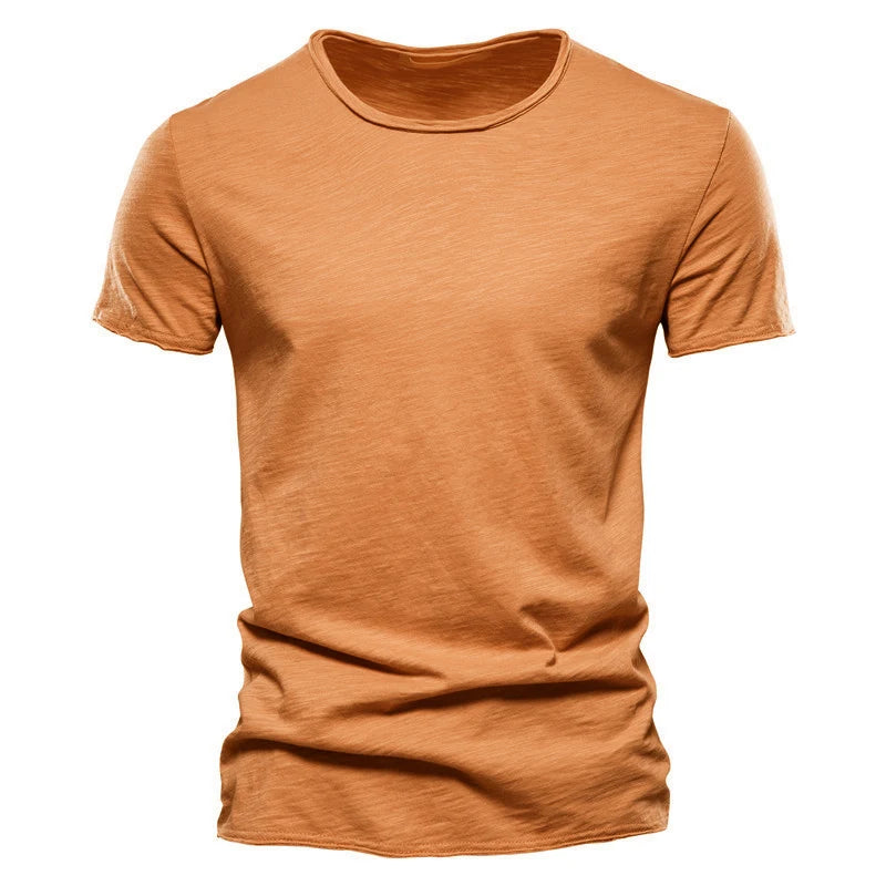 Men Cotton O-Neck Summer T-Shirt