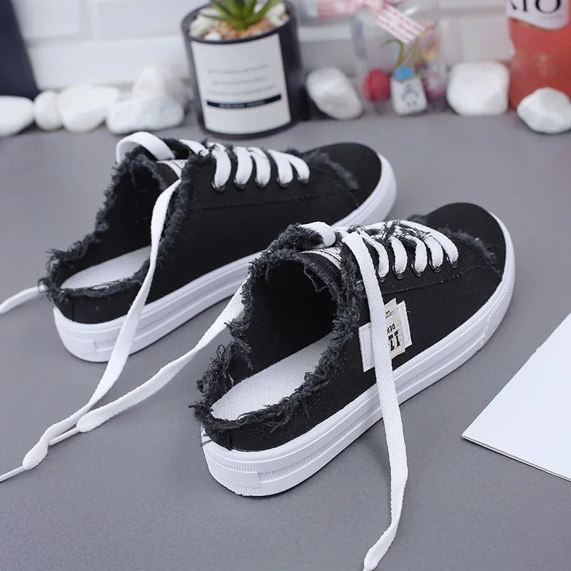 Women Canvas Shoes Classic Lace Up Sneakers