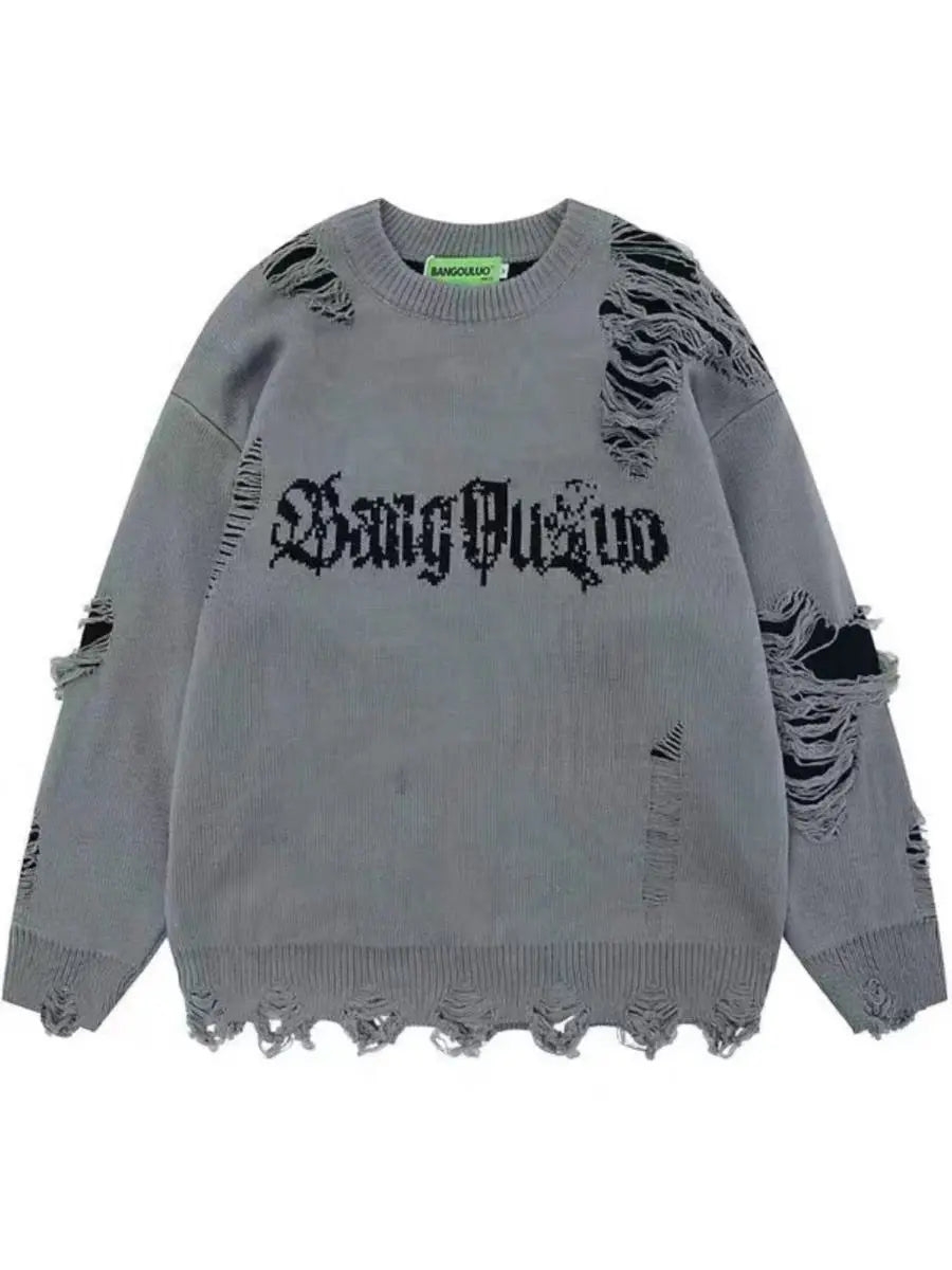 Unisex Hollow Hole Street Sweater