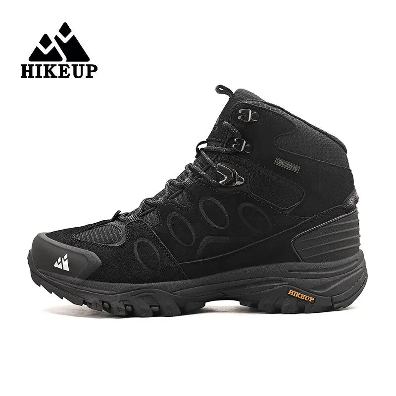 HIKEUP Men High Top Outdoor Hiking Boots