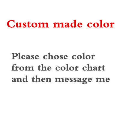 Custom color selection instructions for personalized wedding dress orders.