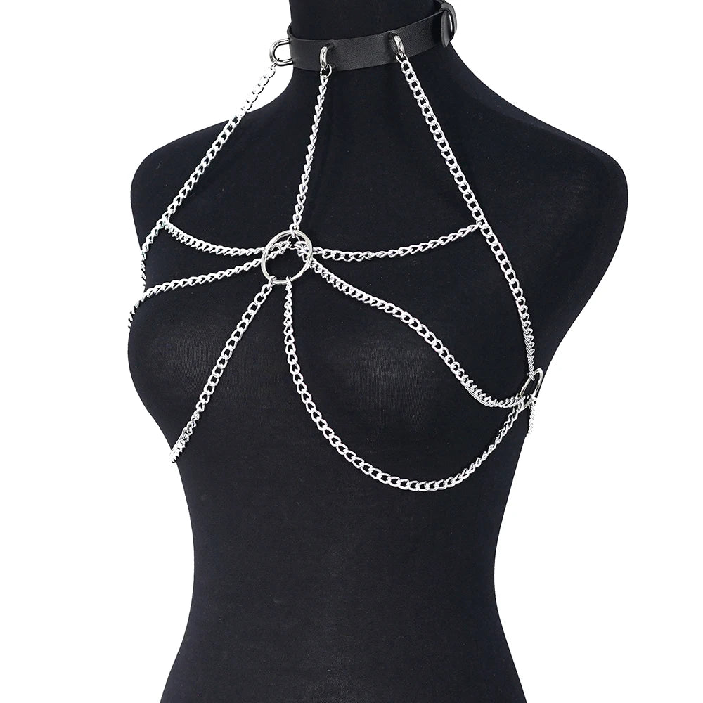 Women Chain Chest Harness