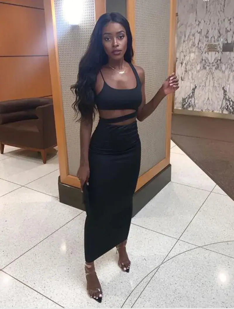 Chic Party Night Dress – Two Piece Set for Women