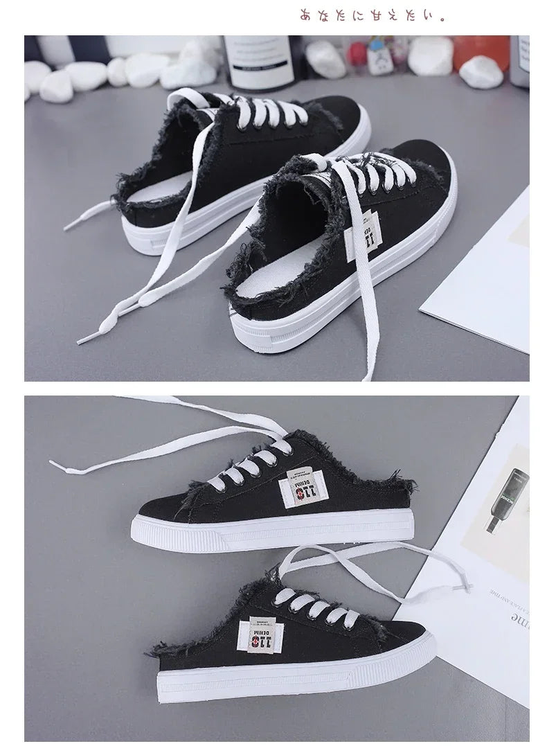 Women Canvas Slippers Casual Flat Shoes