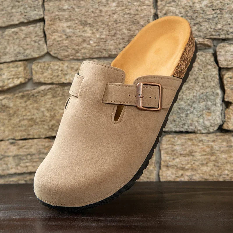 Men Suede Cork Mules
