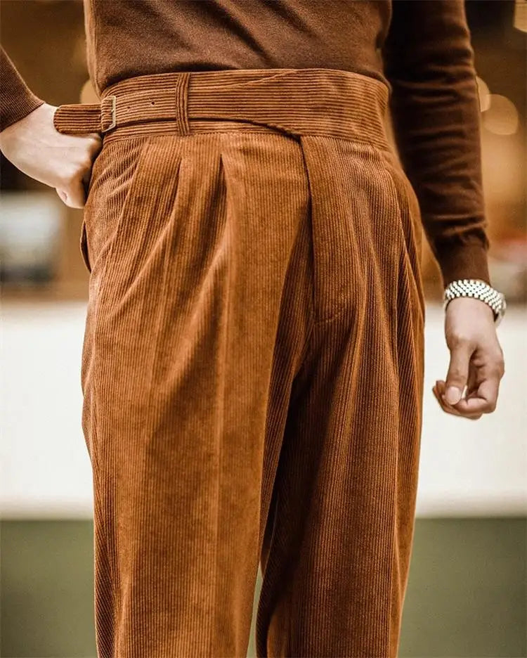 Men Corduroy 2-Piece Winter Suit