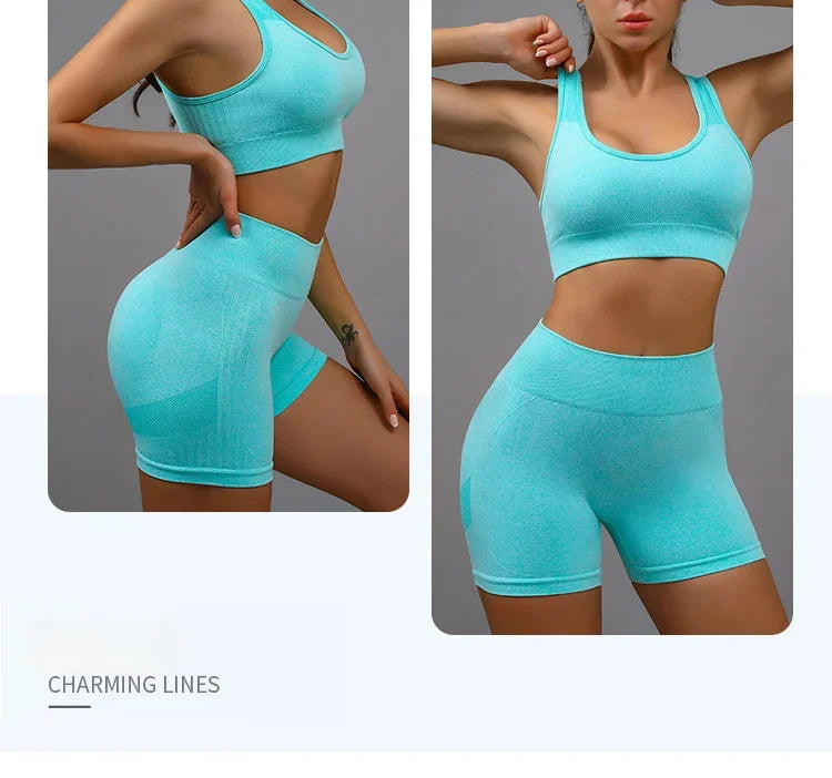 Women Fitness Vest & Shorts Set