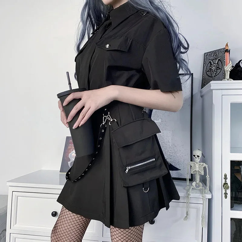 Women Gothic Patchwork Mini Skirt