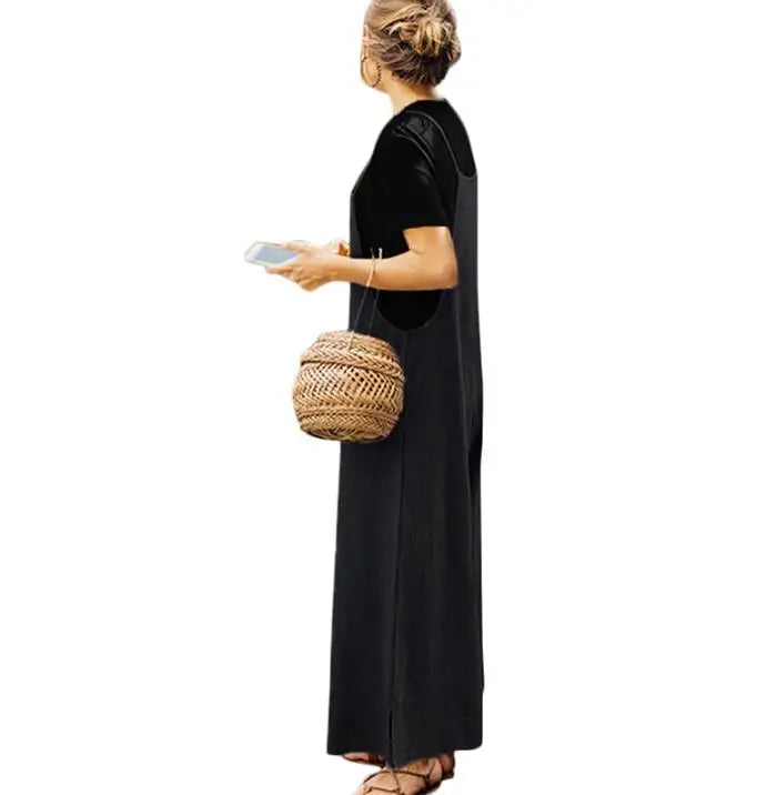 Women Cotton Wide Leg Jumpsuit