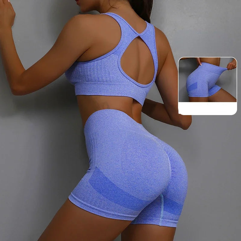Women Fitness Vest & Shorts Set