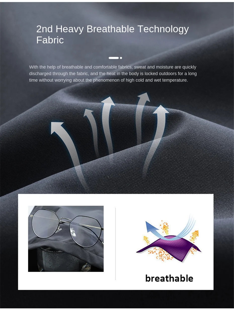 Men's Plus Size Waterproof Windbreaker