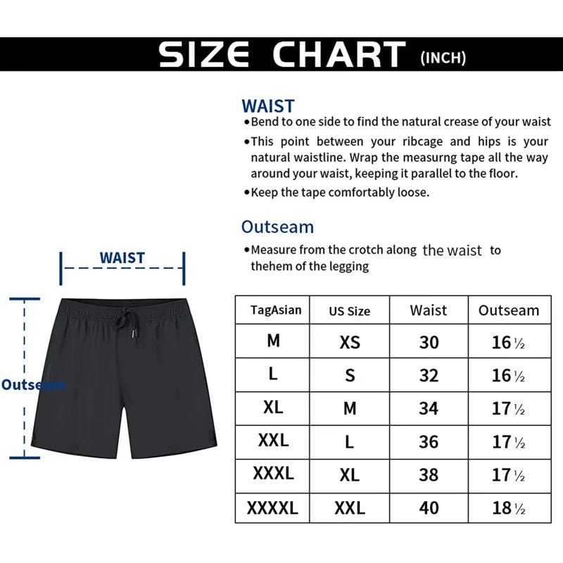 Men's Quick Dry Swim Shorts Plus Size