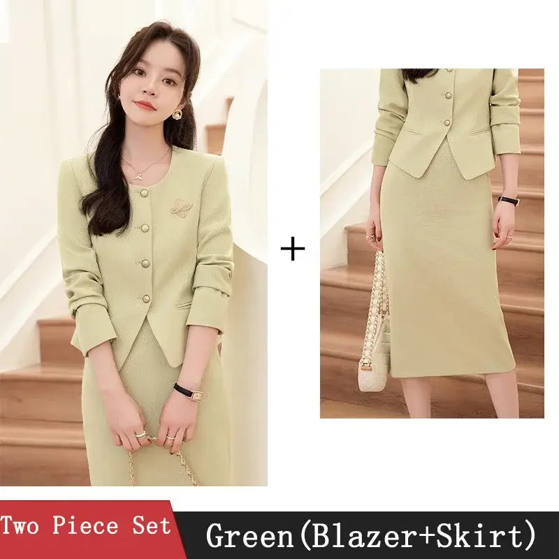Women Business Work Skirt Suit