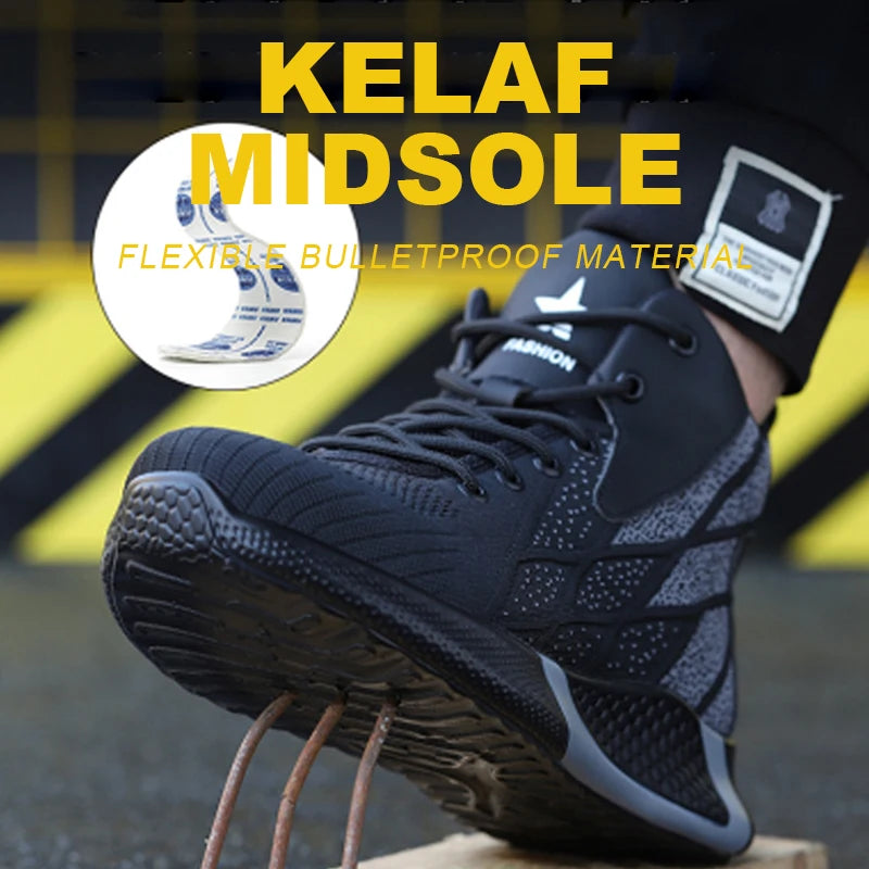 Men High Top Indestructible Safety Boots
