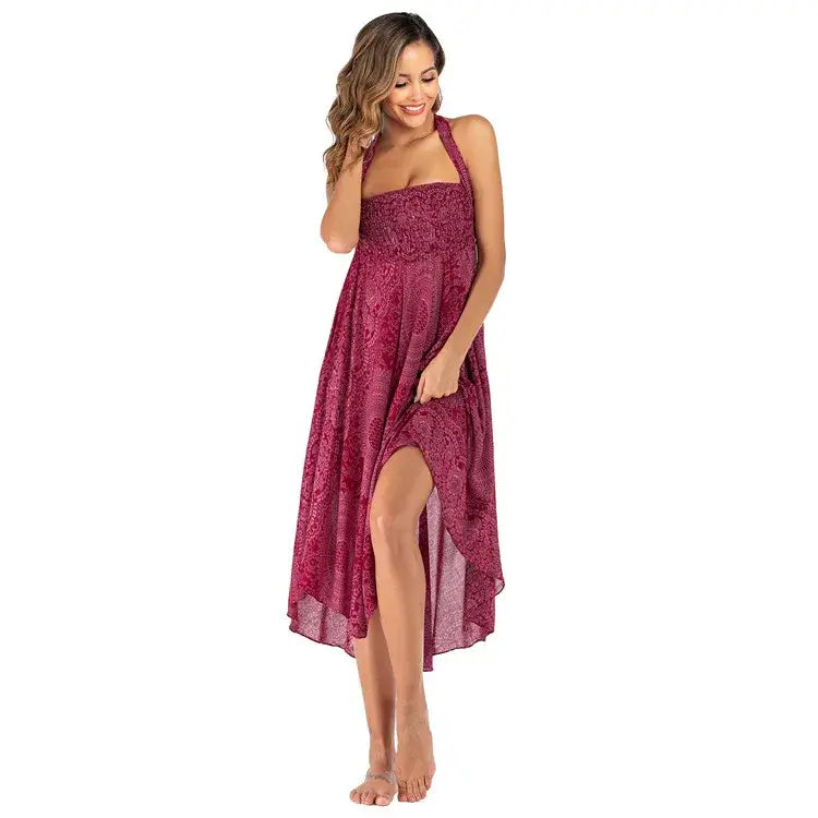 Women Vintage Plaid Button Midi Skirt