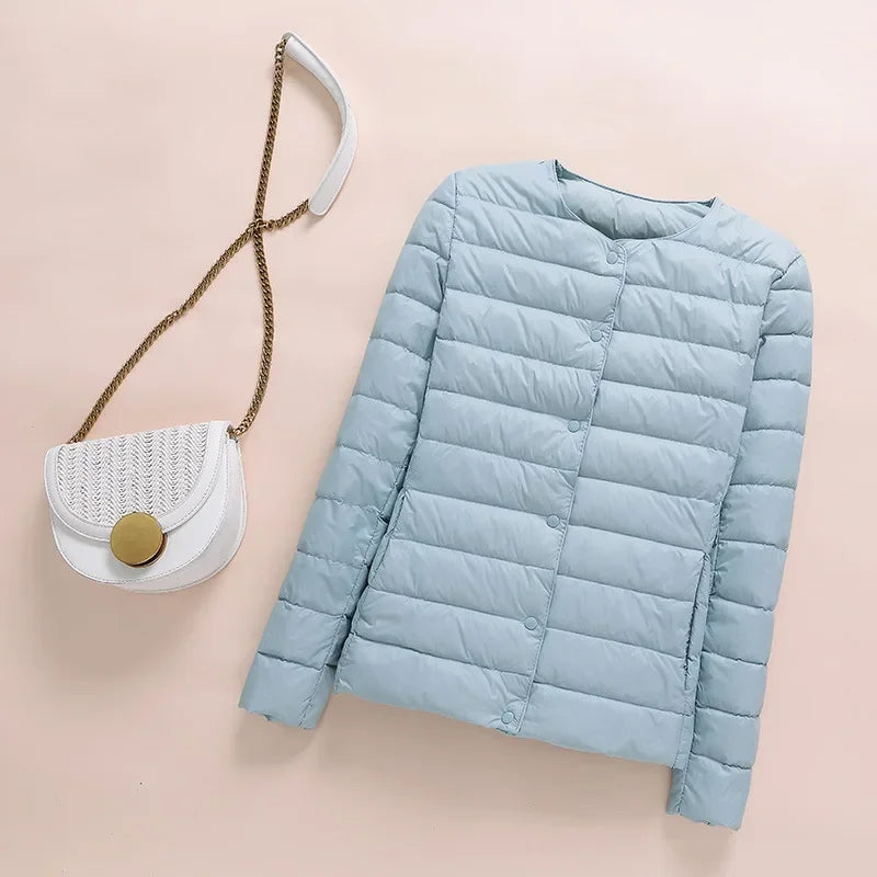 Women's Light Thin Round Neck Jacket