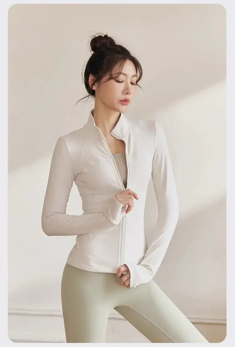 Women Long Sleeve Yoga Jacket