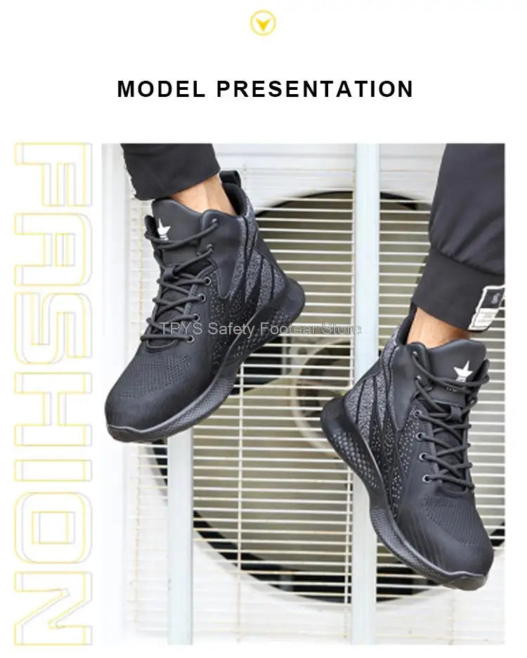 Men High Top Indestructible Safety Boots