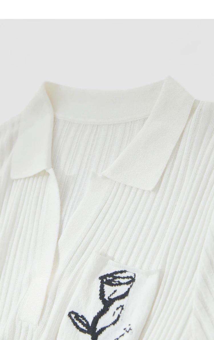 Women's Jacquard Pocket Knit Sweater