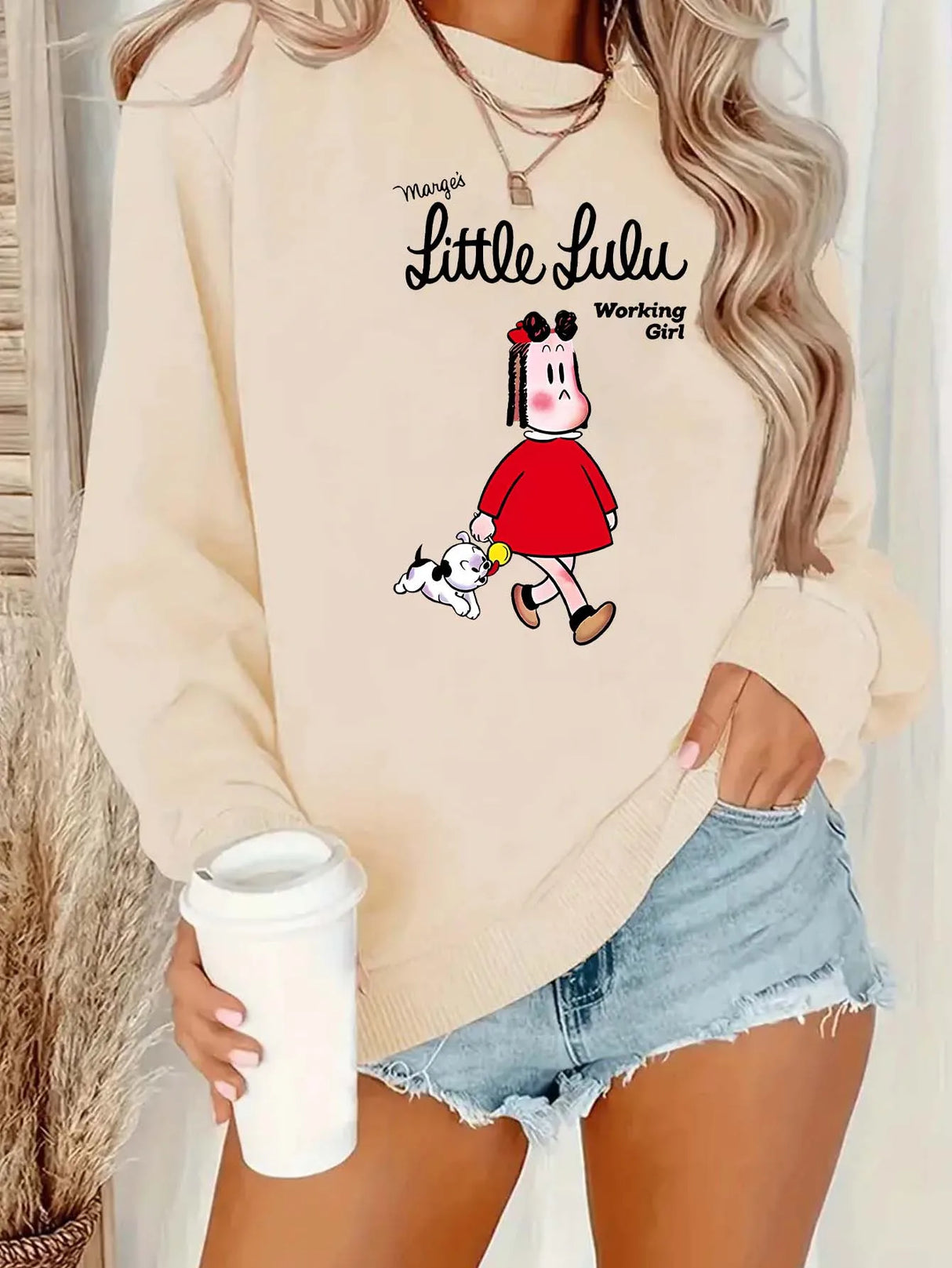 Work Girl Winter Sweatshirt