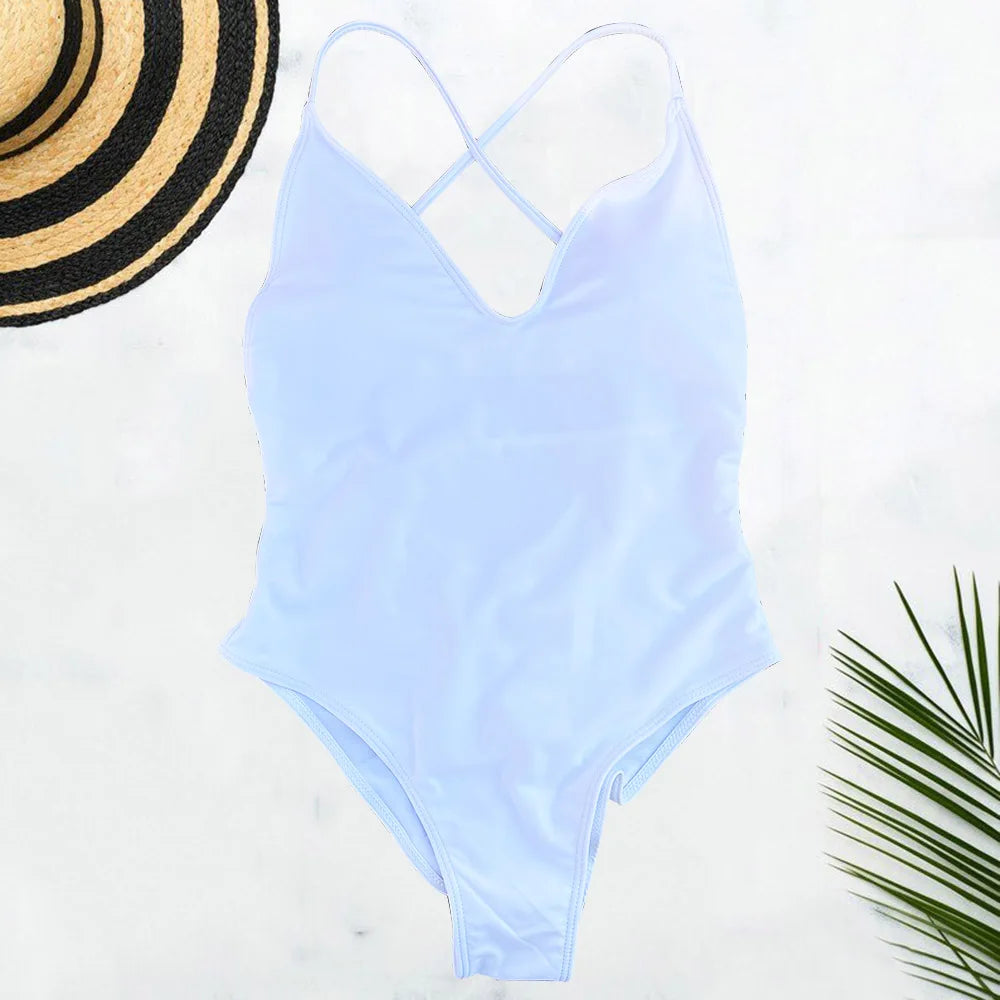 Women Solid Plus Size Swimsuit