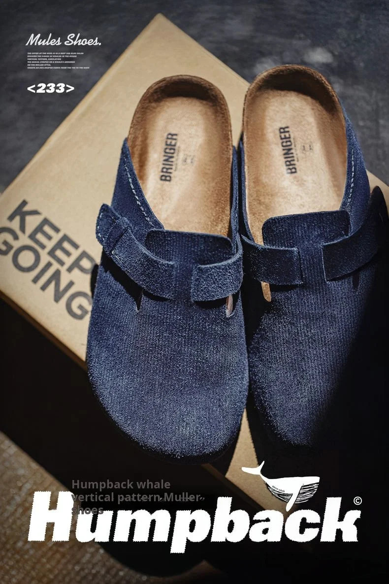 Men Blue Mule Shoes