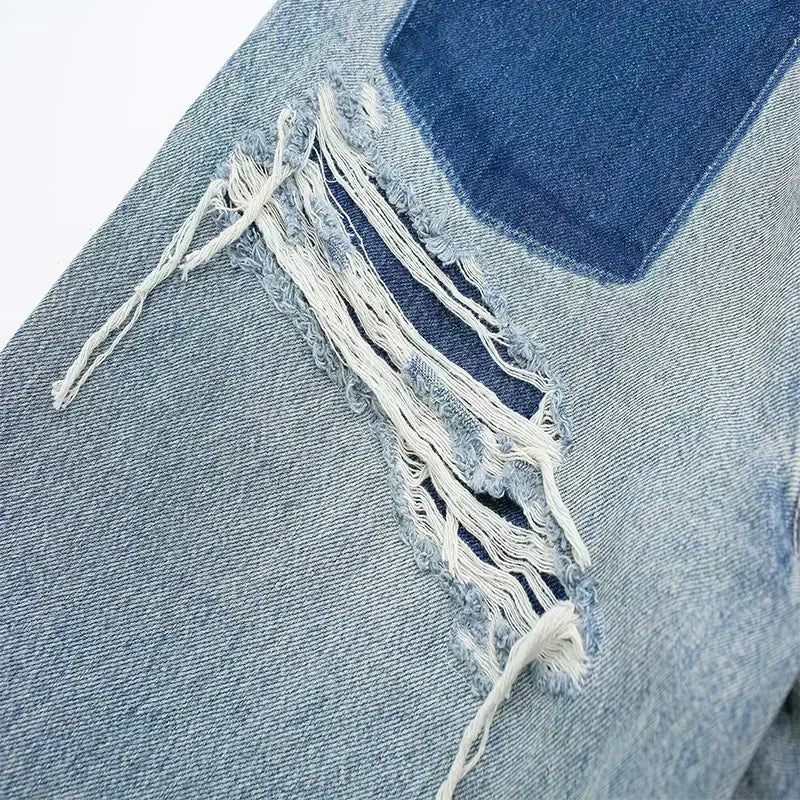 FadeFlex™ – Gradient Ripped Casual Jeans (Loose, Grunge & Eye-Catching)