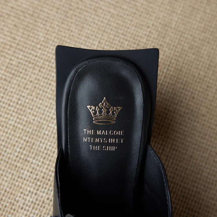 Women Rhinestone Mules Luxury Slippers