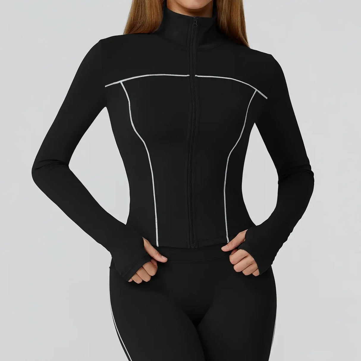 Women Slim Fit Long Sleeve Running Jacket