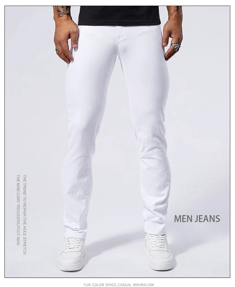 Men White Slim Jeans