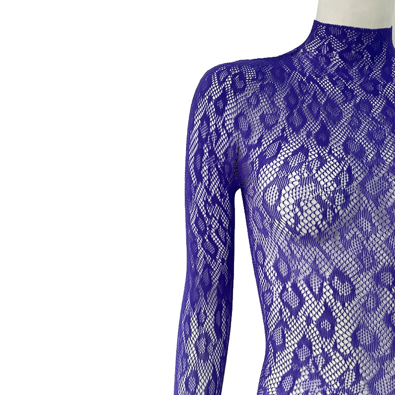 Women Fishnet Lace Bodysuit