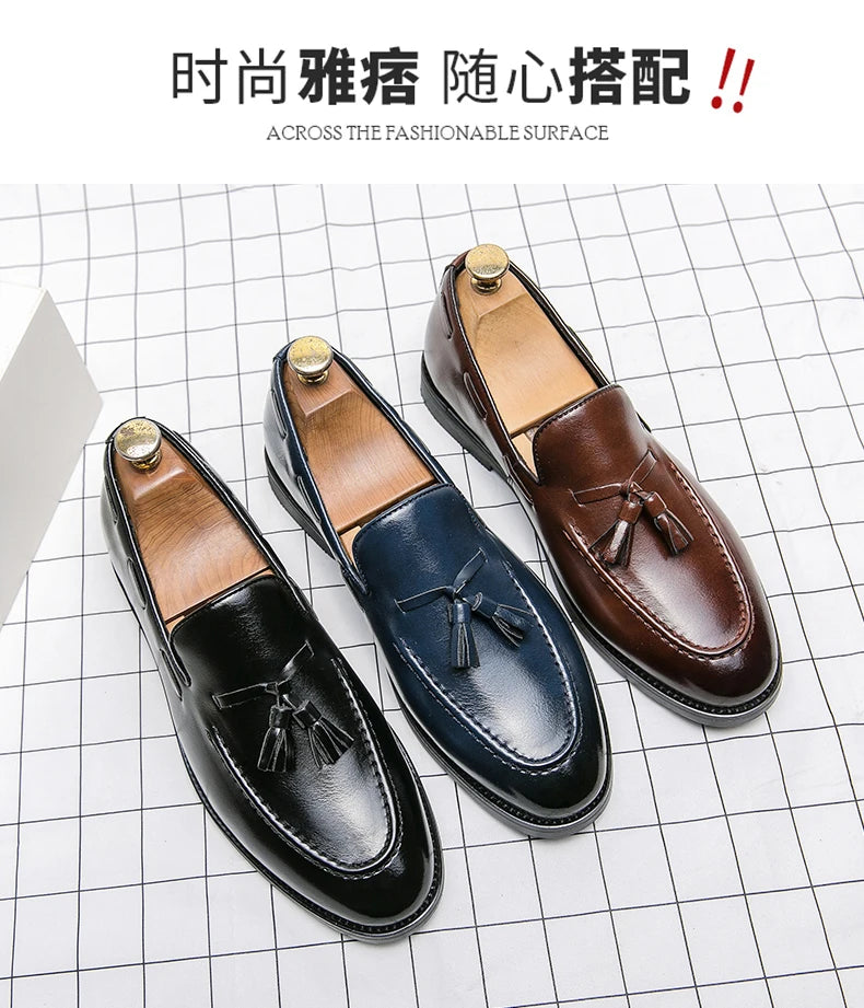 Men British Style Leather Brogues
