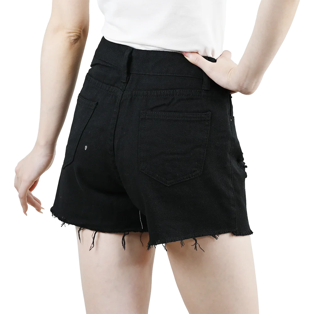 Women’s Ripped High Waist Tassel Jorts