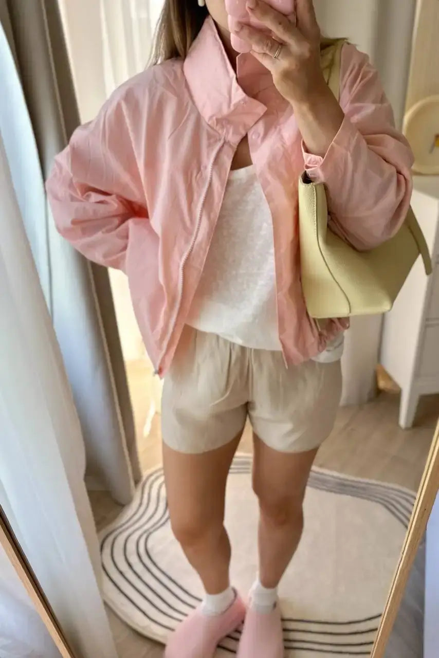 Women Thin Hooded Windbreaker Coat