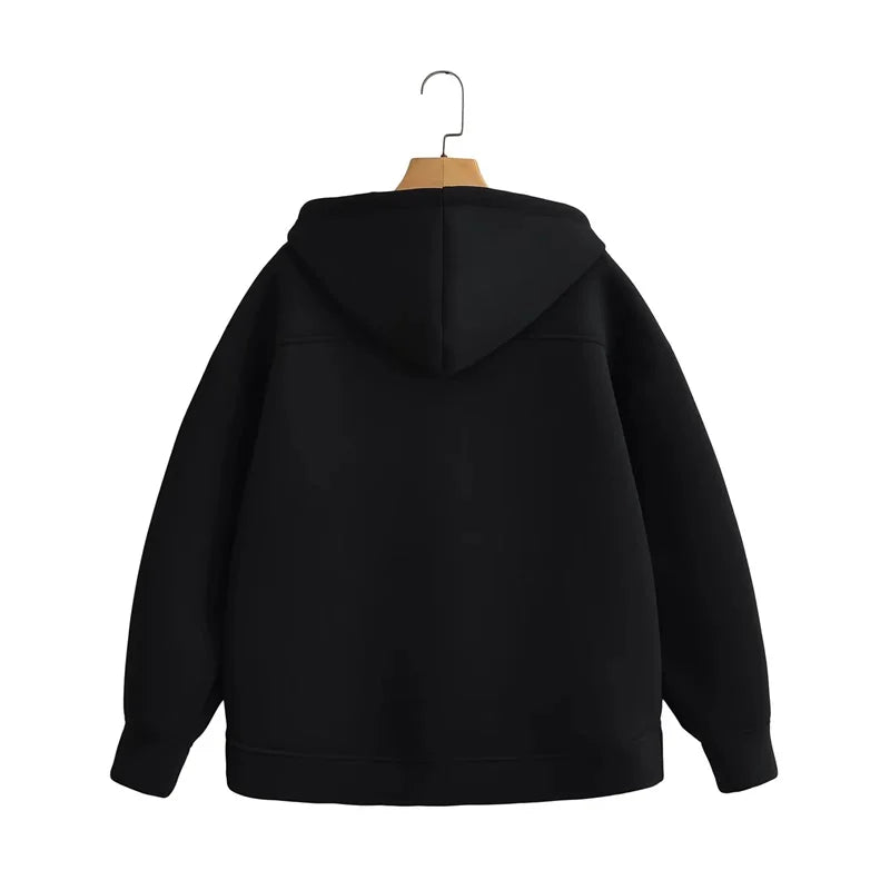 Women's Oversized Zipper Hoodie Jacket