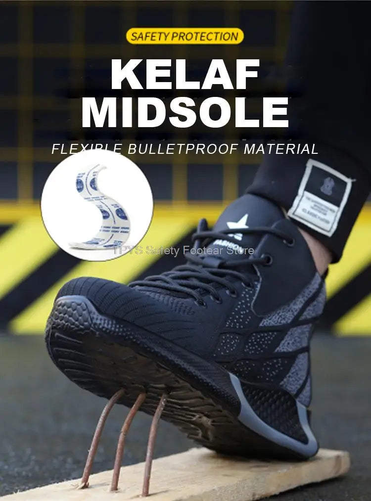 Men High Top Indestructible Safety Boots