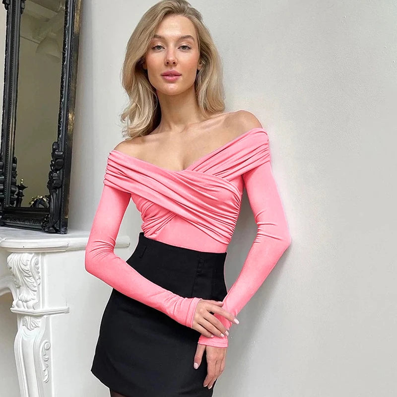 Y2K Black Long Sleeve Bodysuit – Party Clubwear