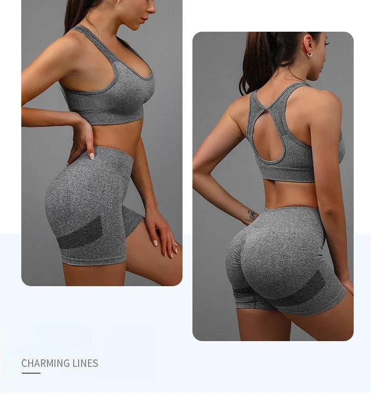 Women Fitness Vest & Shorts Set