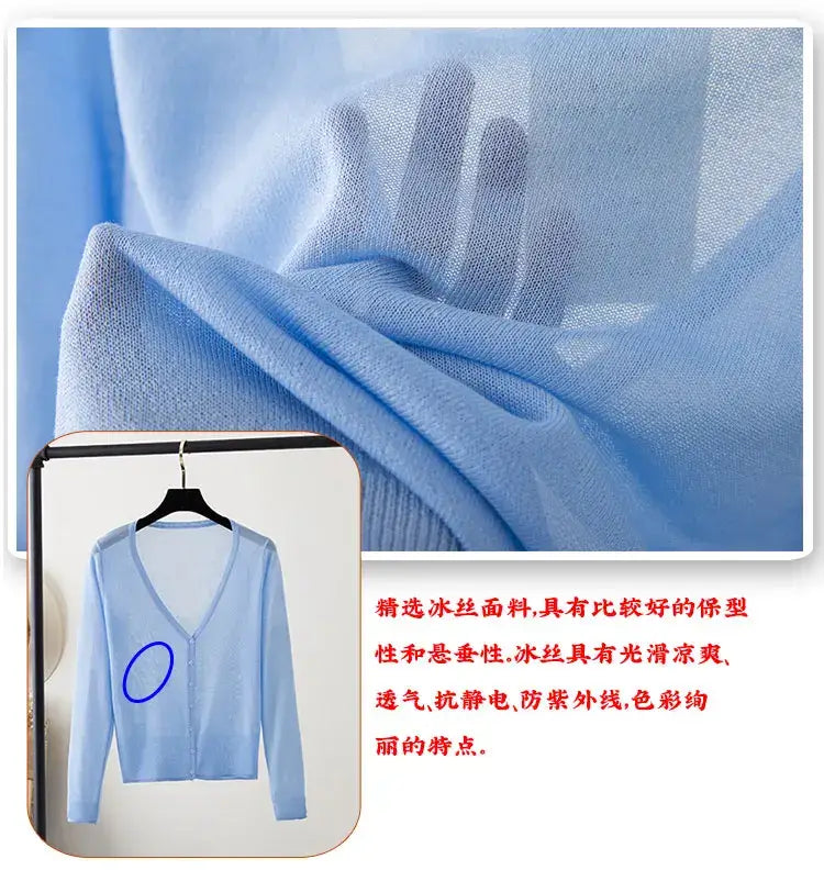 Women Cropped V-Neck Knit Cardigan